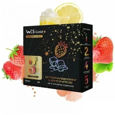 WES Gold Strawberry Lemonade 30мл — Набір для самозамісу (сольовий нікотин)