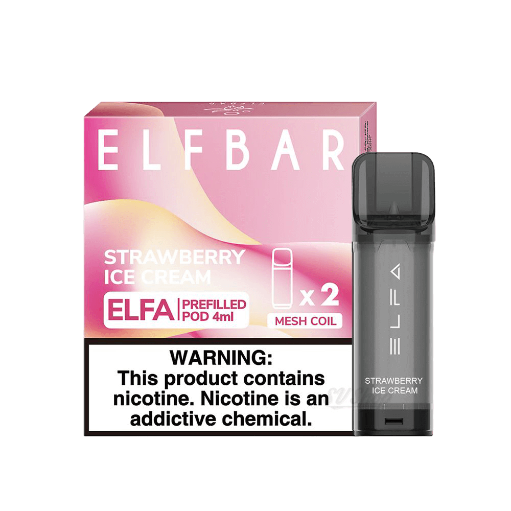 Elf Bar ELFA 4мл — Картридж для POD-систем, Strawberry Ice Cream Elf Bar ELFA 4мл — Картридж для POD-систем, Strawberry Ice Cream